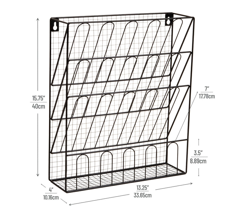 Mind Reader Metal Wire Desktop Organizer, Vertical File Holder — View 3