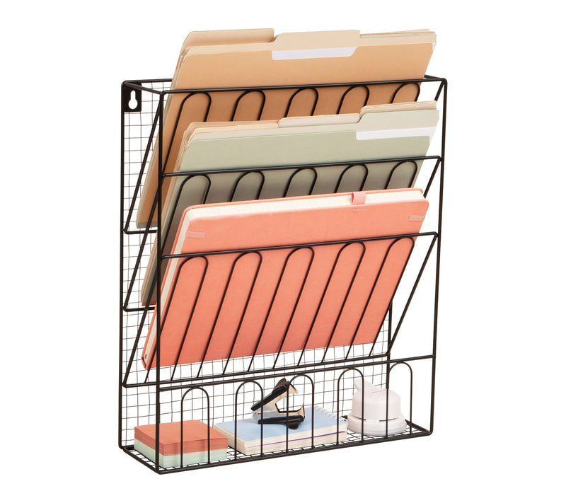 Mind Reader Metal Wire Desktop Organizer, Vertical File Holder — Main view