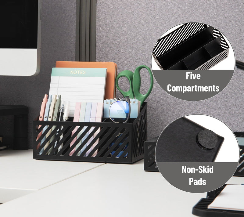 Mind Reader Desktop Organizer and Mail Sorter,5 Compartment — View 4