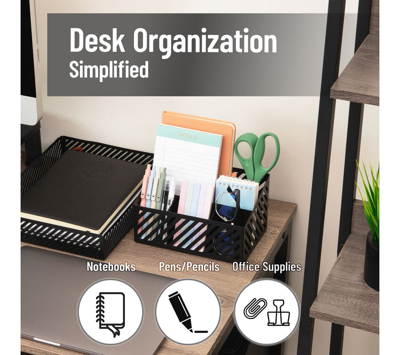 Mind Reader Desktop Organizer and Mail Sorter,5 Compartment — View 2