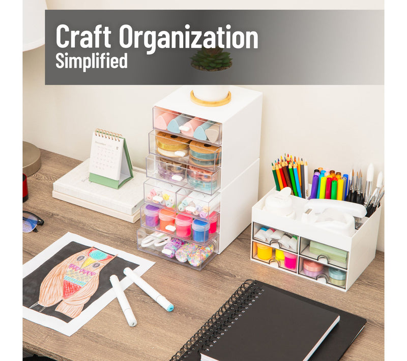 Mind Reader Stackable Craft Supply Organizer, 6Drawer — View 2