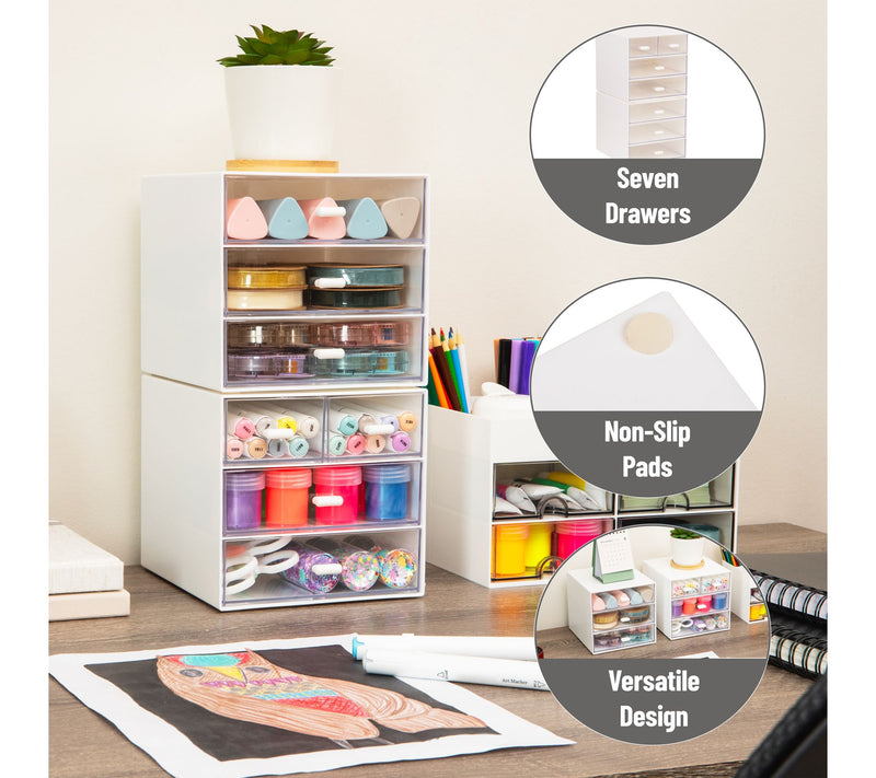 Mind Reader Stackable Craft Supply Organizer, 6Drawer — View 4
