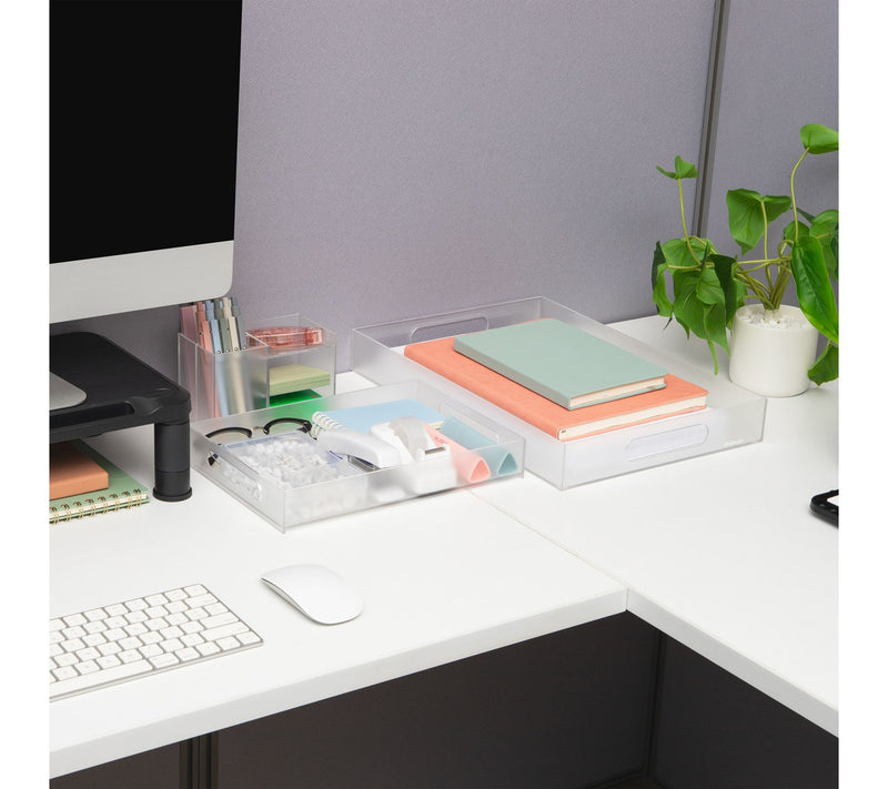 Mind Reader 3-Piece Acrylic Desktop Organizer Set, Clear — View 6