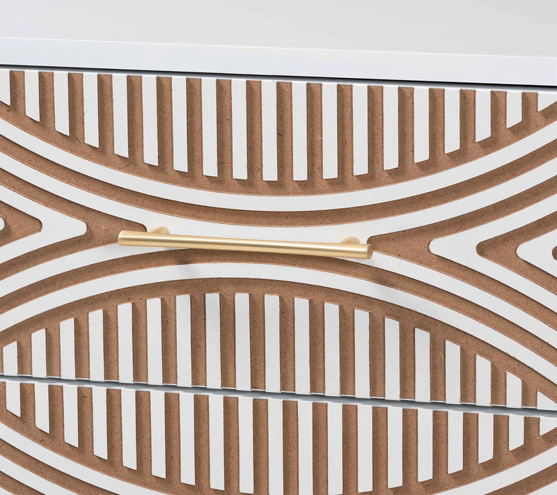 Louetta Coastal White Carved Contrasting 6-Drawer Dresser — View 4