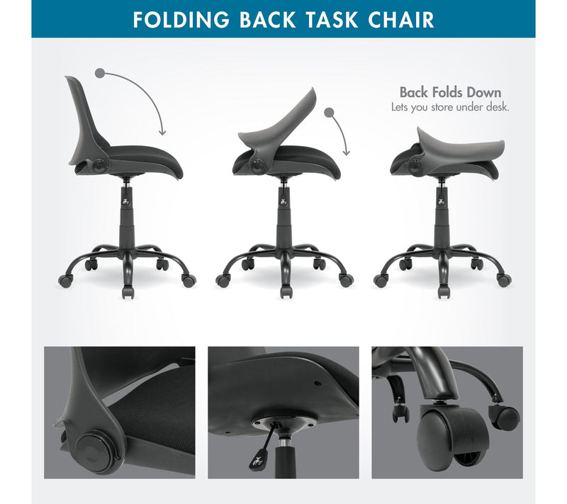 Calico Designs Folding Back Modern Swivel Office Task Chair — View 4