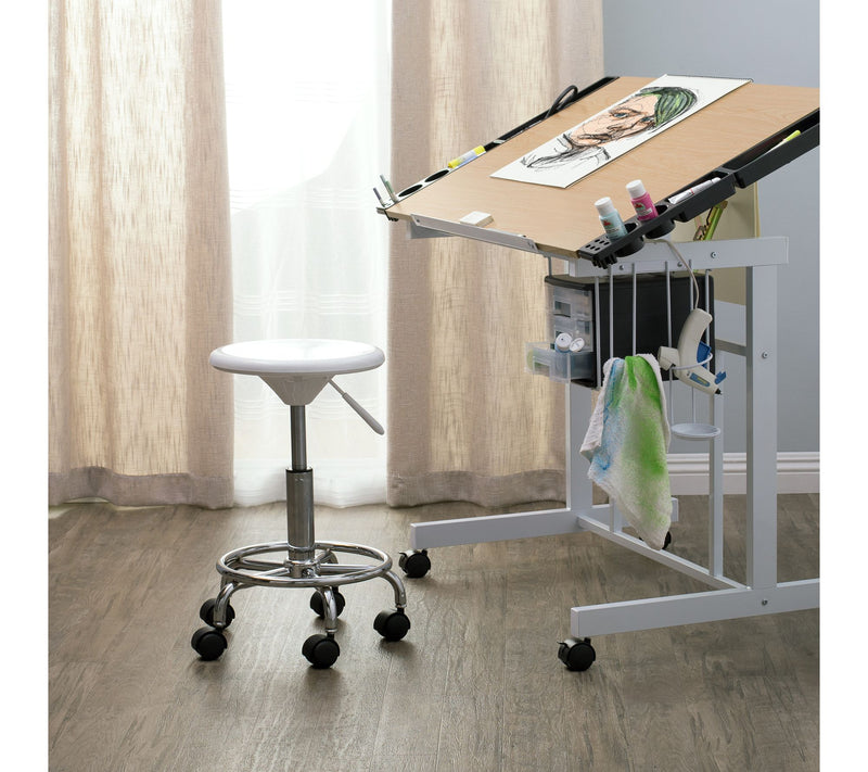 Studio Designs Modern Height Adjustable Stool with Casters — View 2