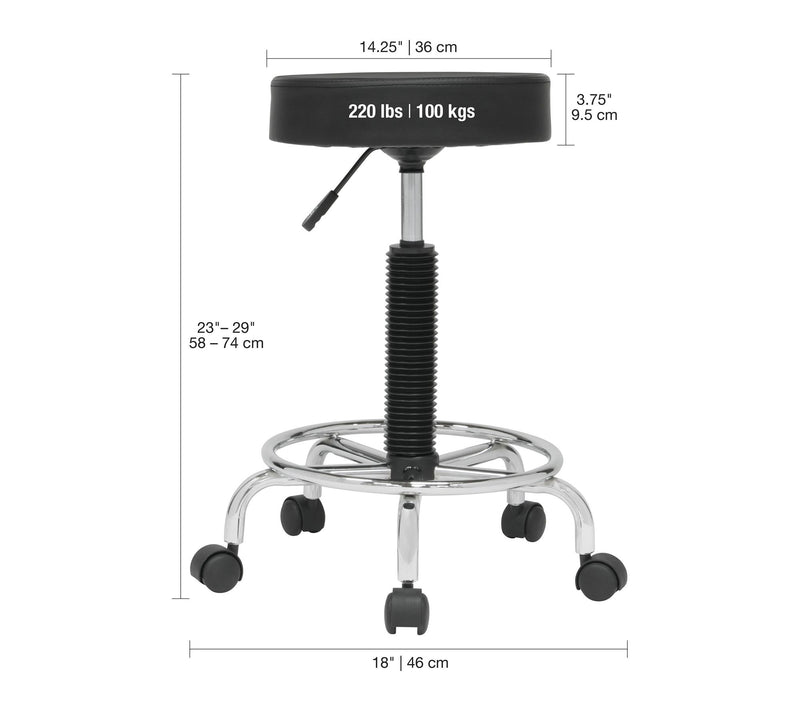 Calico Designs Deluxe Padded H eight Adjustabl e Stool — View 2