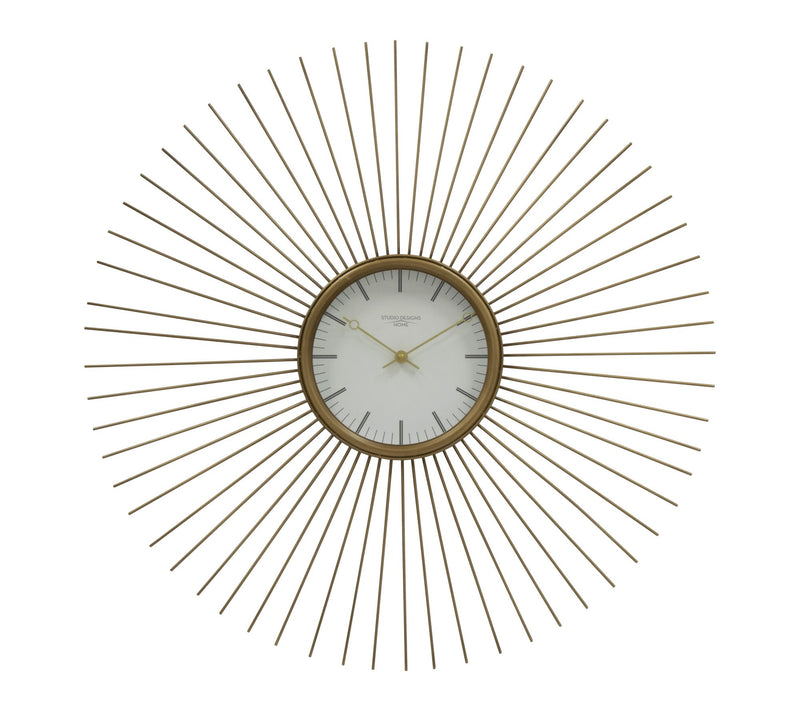 Studio Designs Home 30 Inch Retro Starburst Metal Wall Clock — View 9