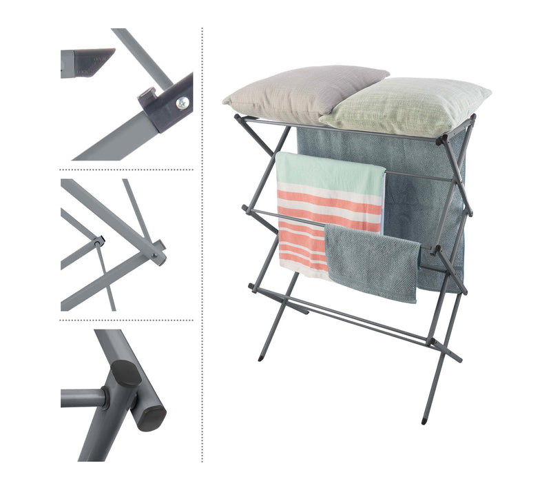 Lavish Home Collapsible Clothes Drying Rack Indoor/Outdoor Use — View 7