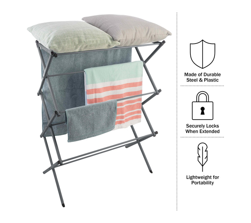 Lavish Home Collapsible Clothes Drying Rack Indoor/Outdoor Use — View 5
