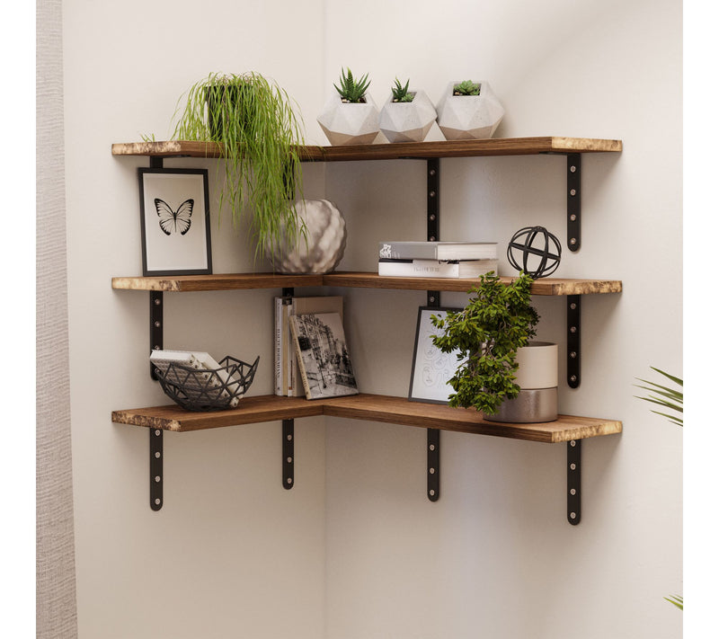Lavish Home Floating Shelves Set of 6 Wood Floating Shelves — View 6