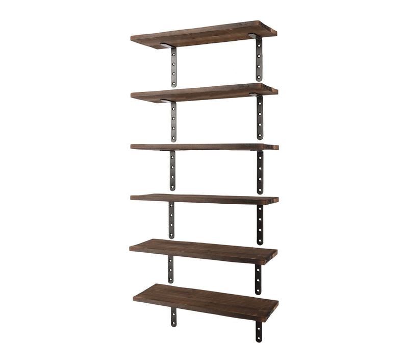 Lavish Home Floating Shelves Set of 6 Wood Floating Shelves — View 14