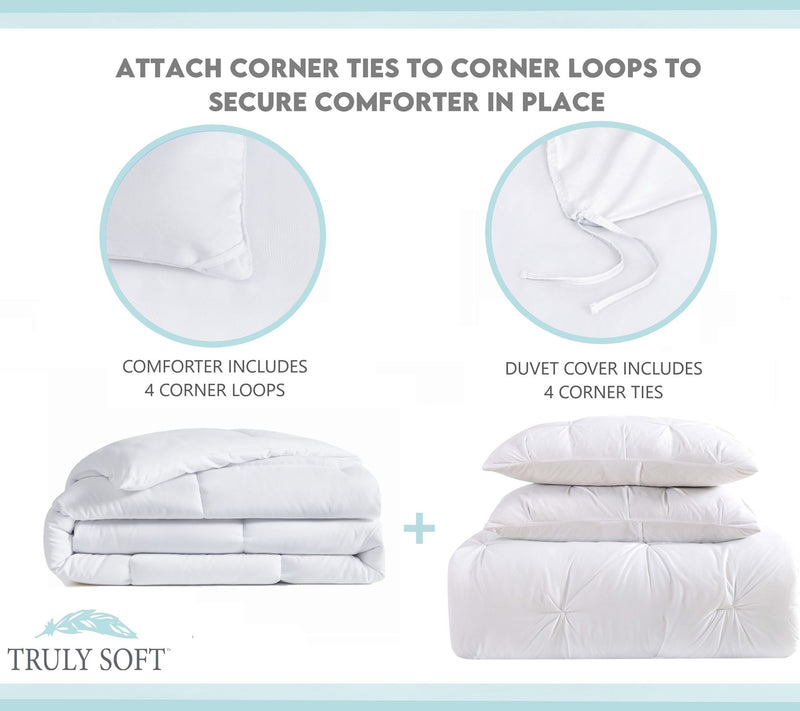 Truly Soft Pleated T/TXL Comforter Set with Removeable Cover — View 2