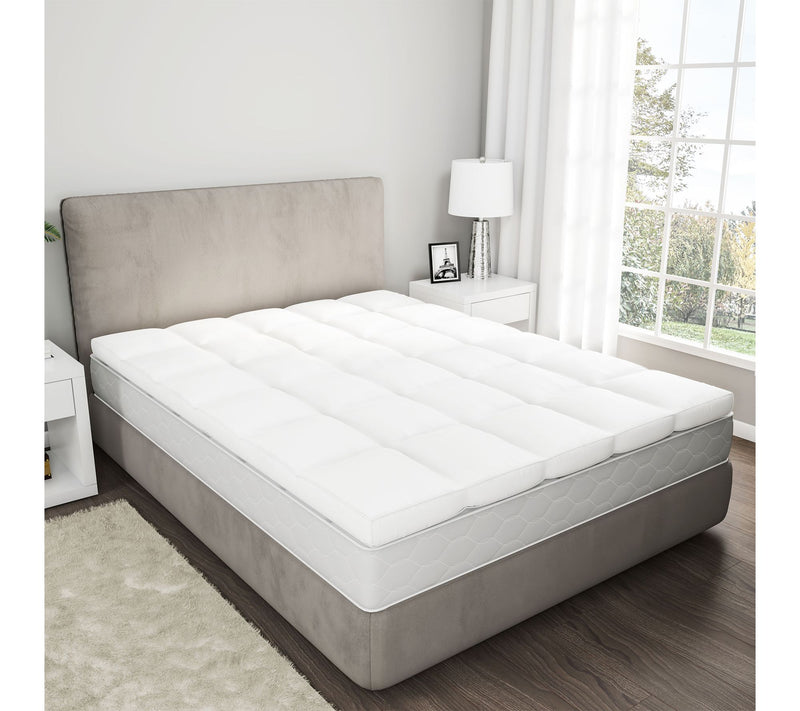 Lavish Home Down 2" Gusset Full Mattress Topper — View 5