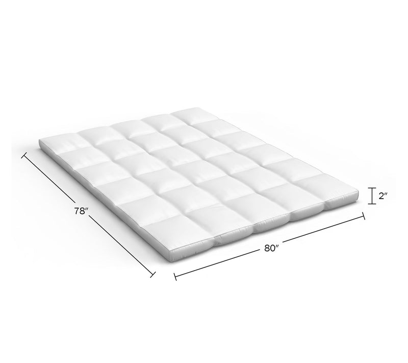 Lavish Home Down Mattress Topper 2" 100% Duck Feather Gusset — View 7