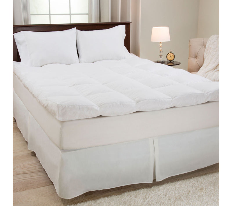 Lavish Home Down Mattress Topper 2" 100% Duck Feather Gusset — View 6