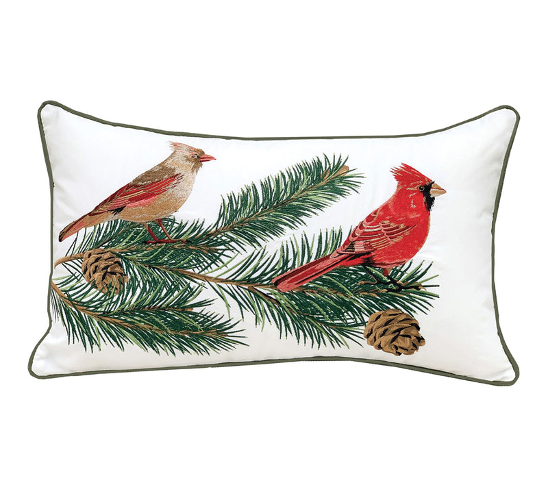 Cardinals & Pines Indoor/Outdoor Throw Pillow by Valerie — Main view