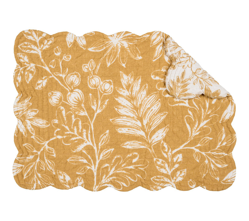 Everview Gold Cotton Set of 6 Cloth Placemats by Valerie — Main view