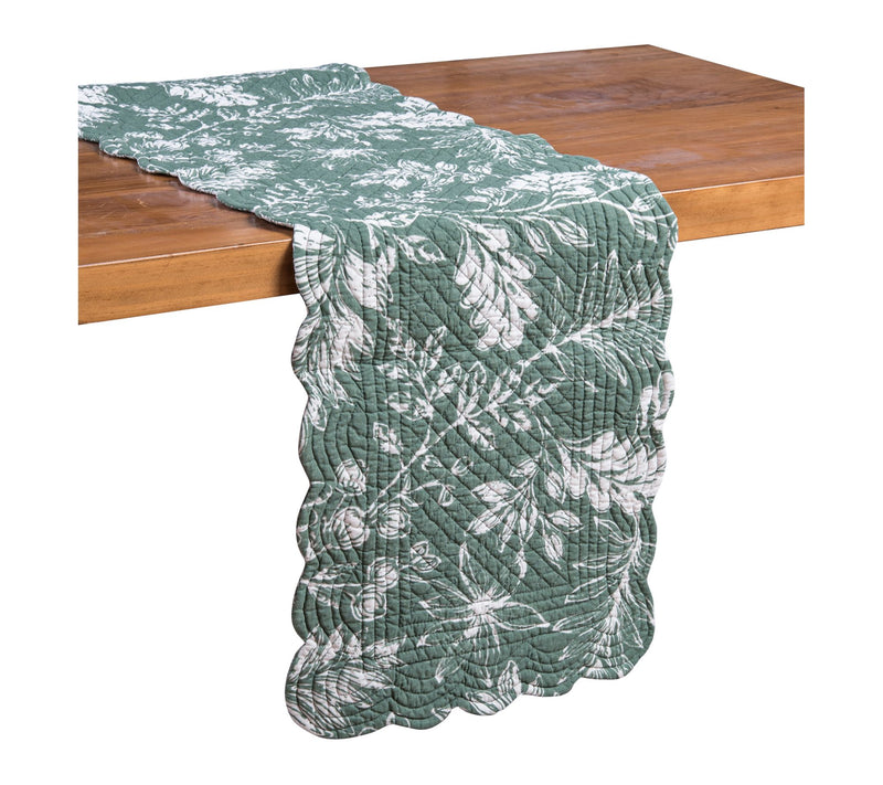 Everview Sage Quilted Table Runner  by Valerie — Main view