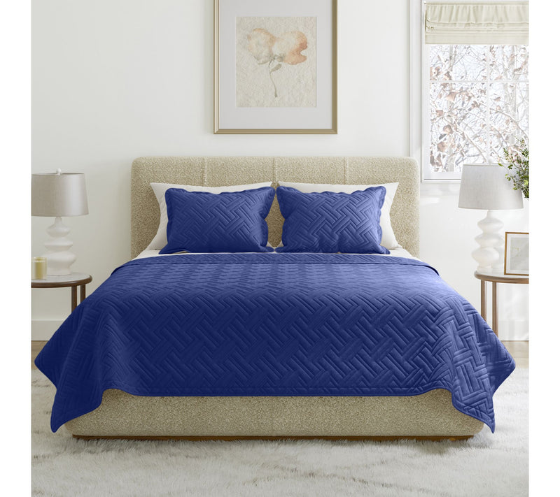 Lavish Home 3-Piece Queen Lightweight Quilt Bedding Set — View 6