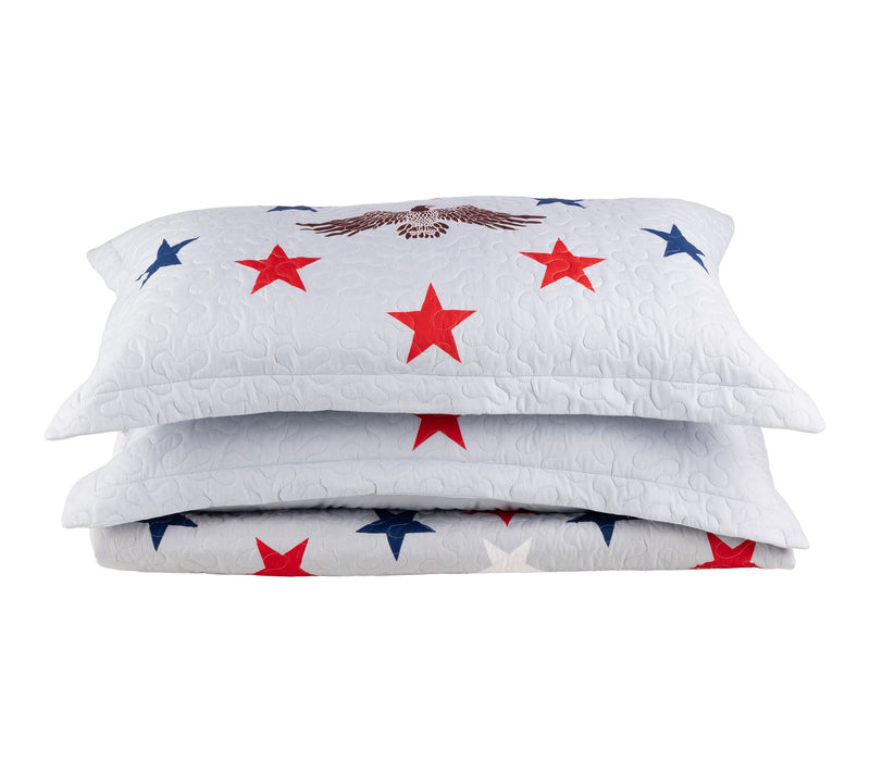 Lavish Home 2-Piece Twin Quilt Set Patriotic Star Pattern — View 5