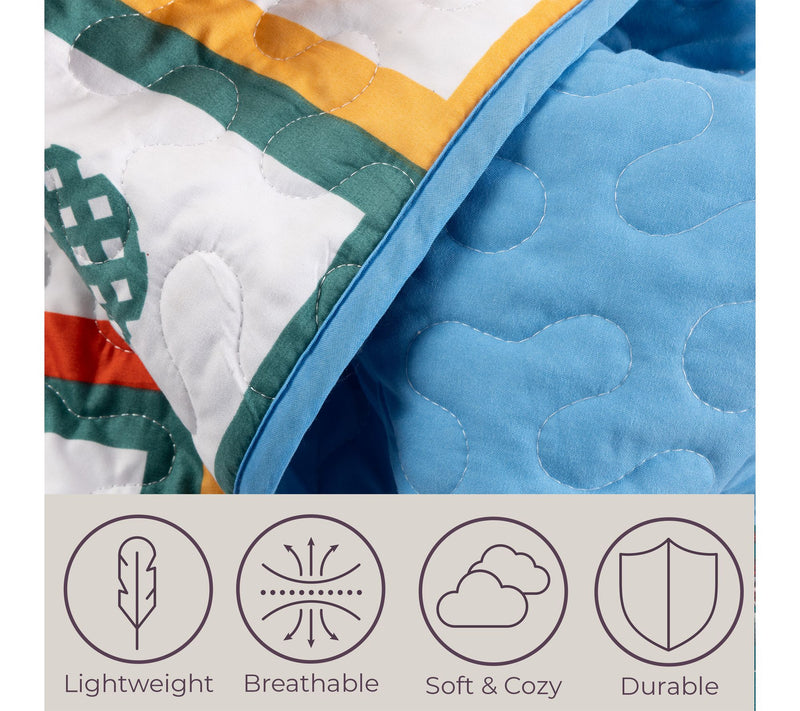 Lavish Home 3-Piece King Quilt Bedding Set Colorful Butterfly — View 3