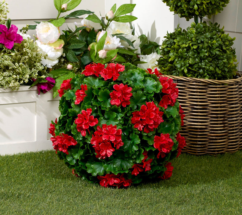 "As Is" Wicker Park 15" Indoor /Outdoor Faux Floral Spring Sphere — View 9