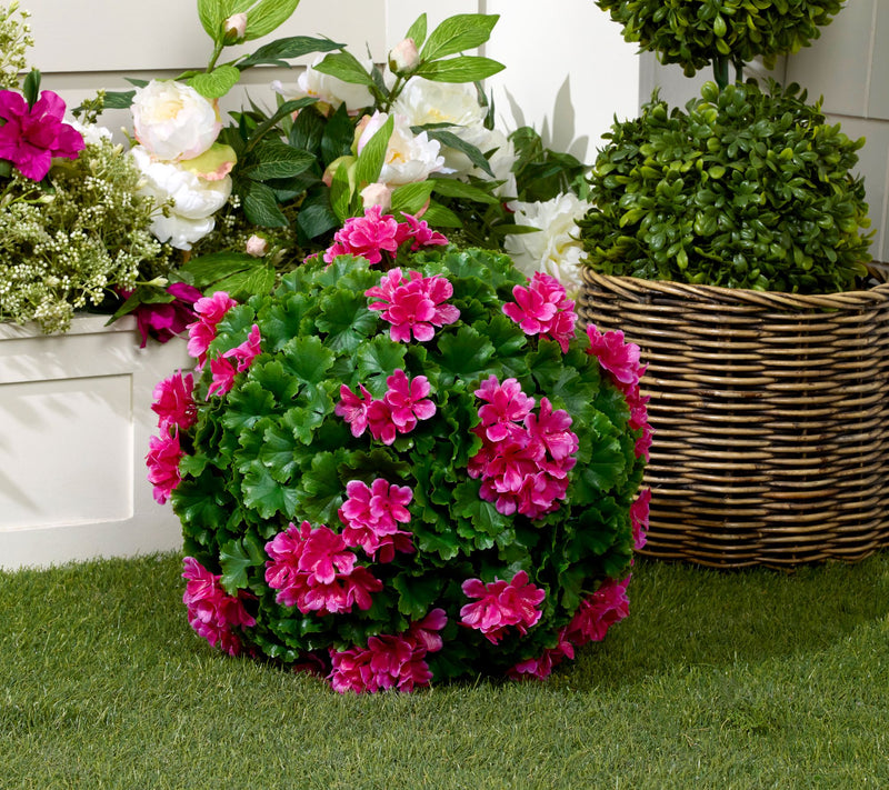"As Is" Wicker Park 15" Indoor /Outdoor Faux Floral Spring Sphere — View 10
