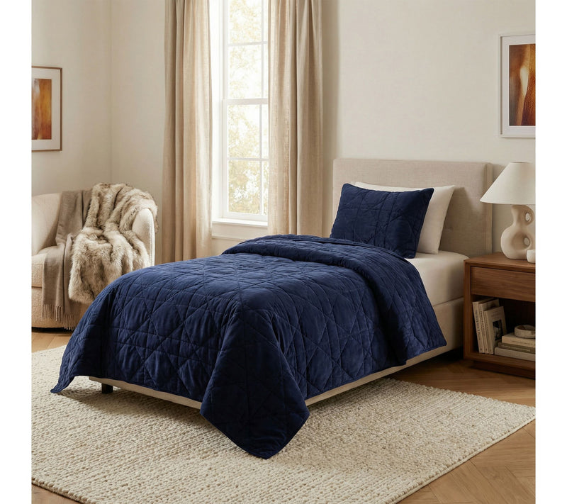 Lavish Home 2-Piece Twin Ultra Soft Quilt Bedding Set — View 5