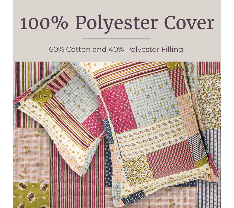 Lavish Home 3-Piece Savannah Classic PatchworkQueen Quilt Set — View 2