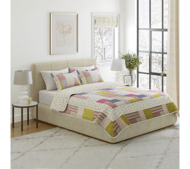 Lavish Home 3-Piece Savannah Classic PatchworkKing Quilt Set — View 5