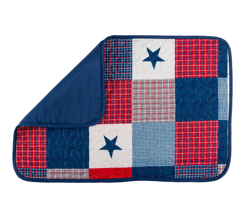 Lavish Home 3-Piece Caroline Patriotic Queen Quilt Set — View 5