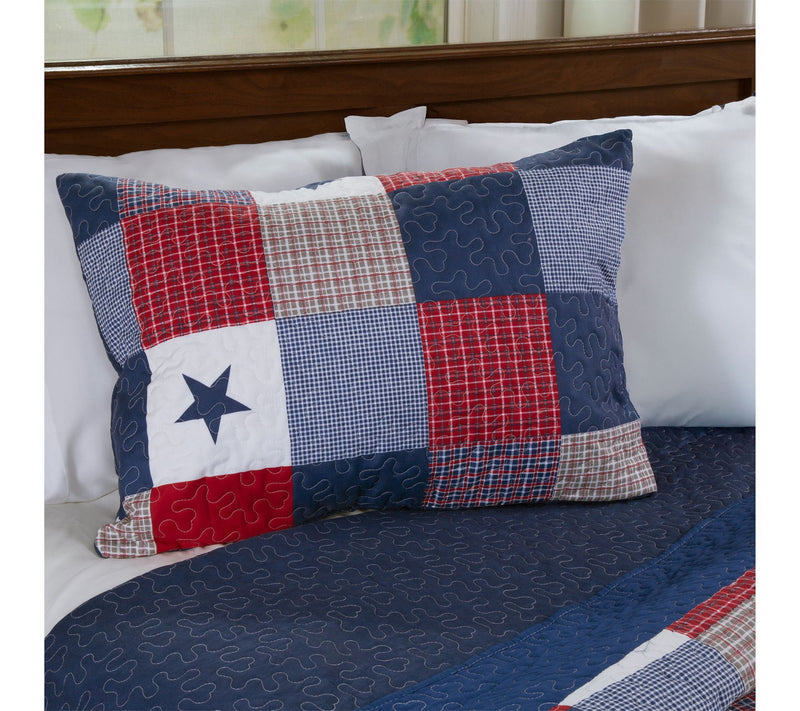 Lavish Home 3-Piece Caroline Patriotic Queen Quilt Set — View 7