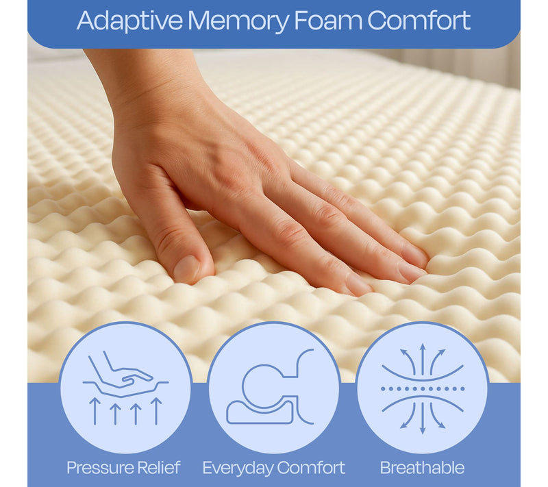 Everyday Home Twin XL Egg Crate Foam Mattress Topper — View 3