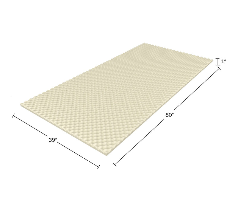 Everyday Home Twin XL Egg Crate Foam Mattress Topper — View 7