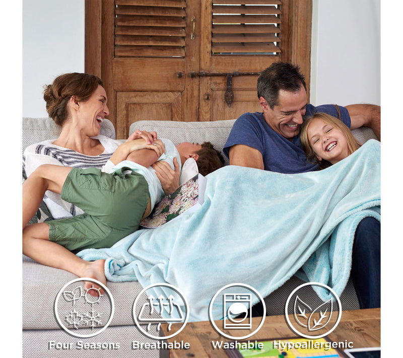 Lavish Home Velvet Throw Oversized Blanket forYear-Round Warm — View 5