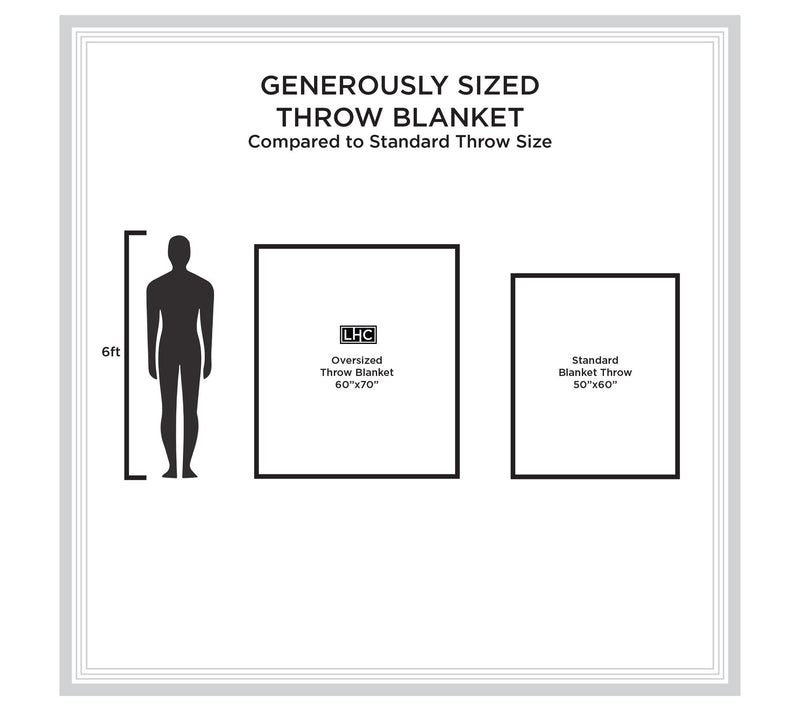 Lavish Home Soft Throw Blanket Oversized, Vintage-Look Throw — View 8