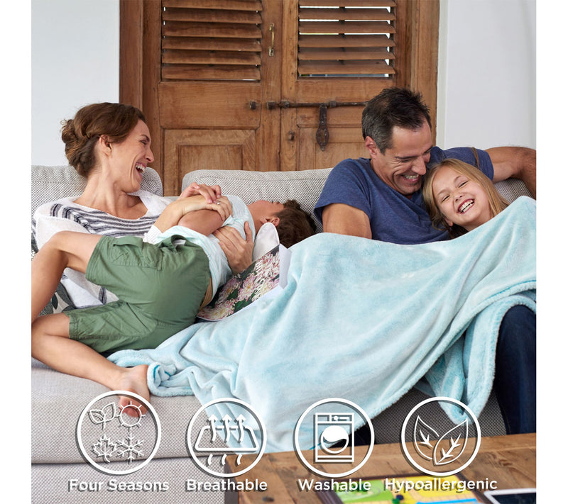 Lavish Home Soft Throw Blanket Oversized, Vintage-Look Throw — View 5