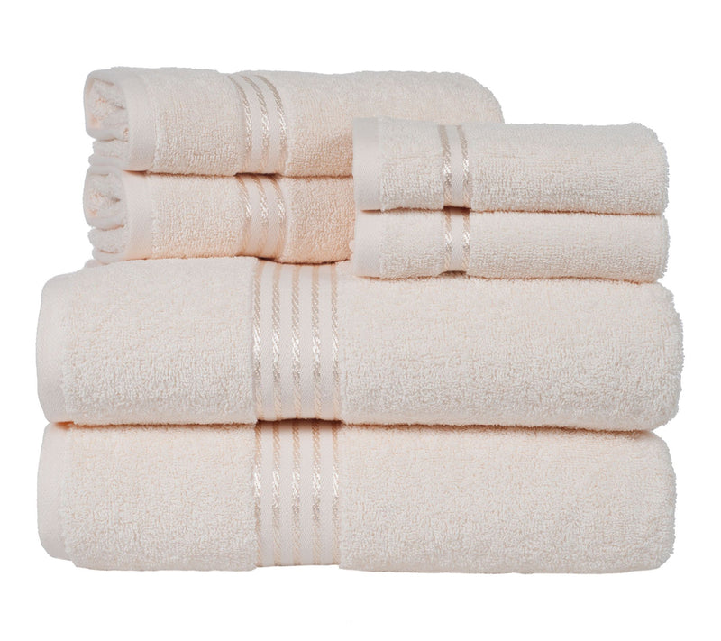 Lavish Home 6 P iece 100% Cotto n Bathroom Towe ls Set — View 21