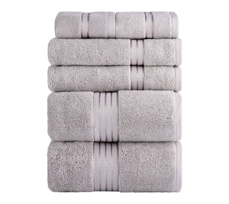 Lavish Home 6 P iece 100% Cotto n Bathroom Towe ls Set — View 22