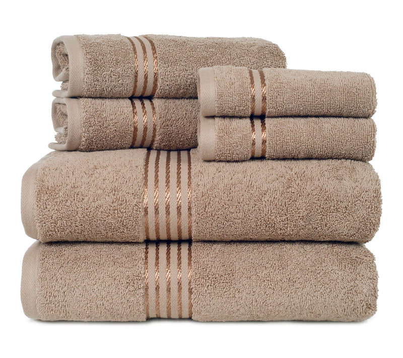 Lavish Home 6 P iece 100% Cotto n Bathroom Towe ls Set — View 23