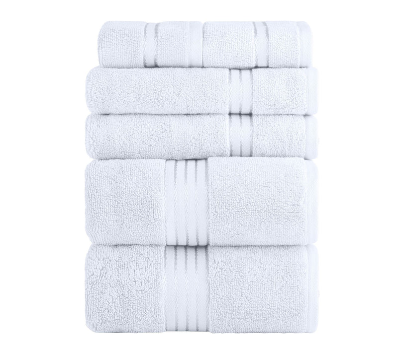 Lavish Home 6 P iece 100% Cotto n Bathroom Towe ls Set — View 24