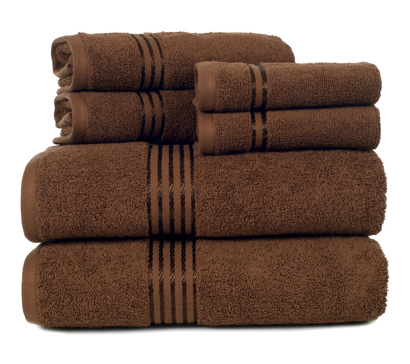 Lavish Home 6 P iece 100% Cotto n Bathroom Towe ls Set — View 25