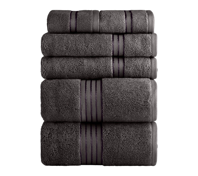Lavish Home 6 P iece 100% Cotto n Bathroom Towe ls Set — View 26