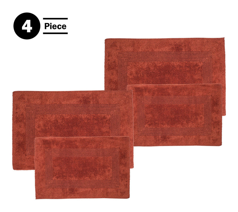 Lavish Home 4-Piece Cotton Bathroom Mat Set — View 2