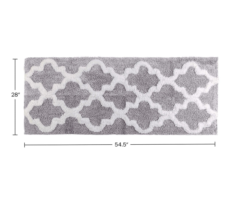 Lavish Home Bathroom Rug Slip Bath Mat TrellisPattern — View 6