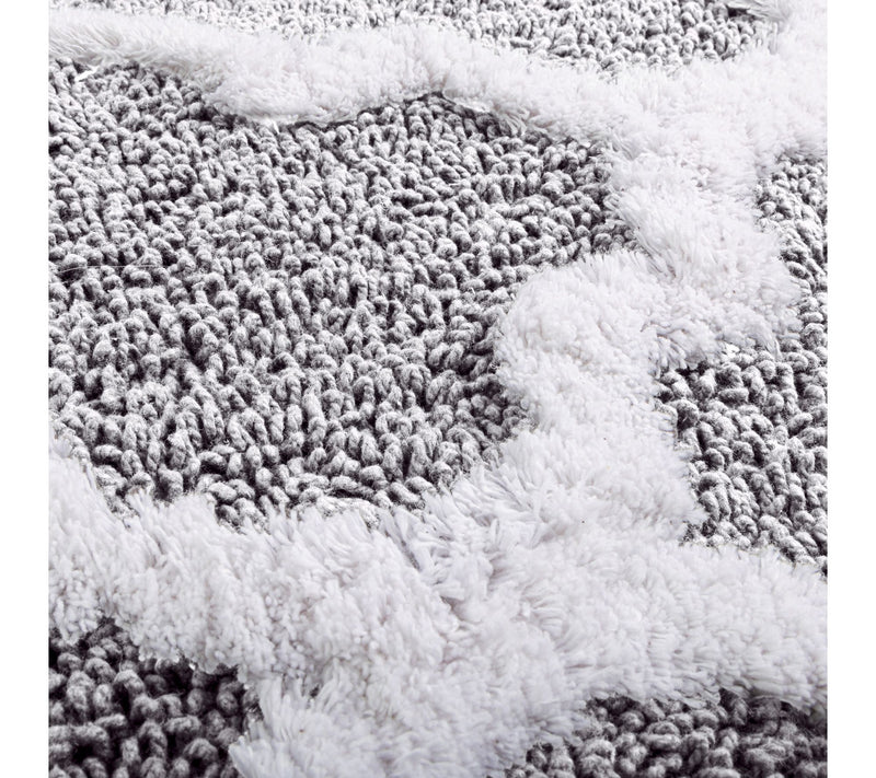Lavish Home Bathroom Rug Slip Bath Mat TrellisPattern — View 8