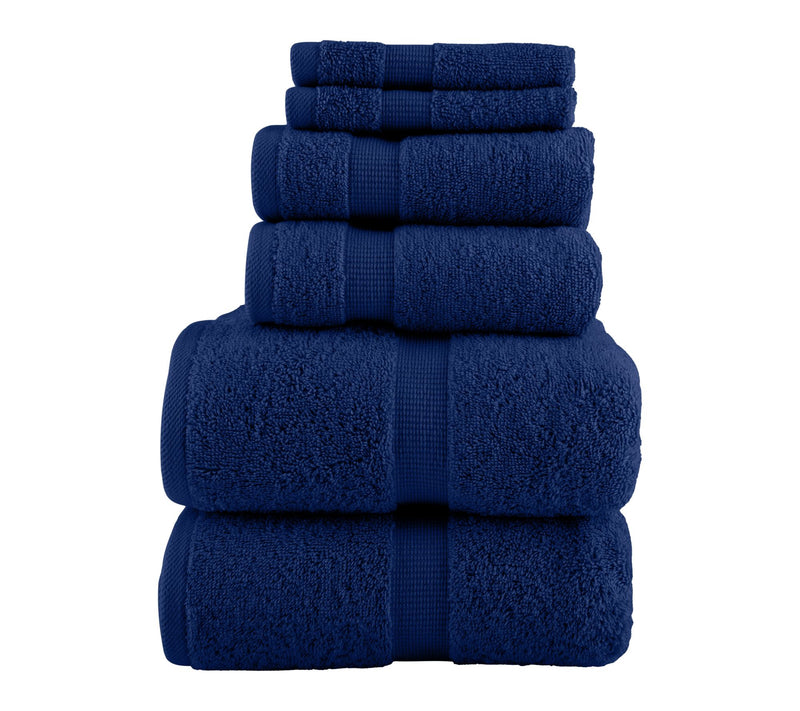 Lavish Home 6 Piece Towel Set Cotton Bathroom Soft & Absorbent — View 12