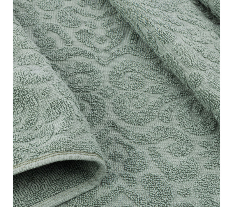 Lavish Home 6PC Jacquard Towel Set Cotton Bathroom Set — View 7