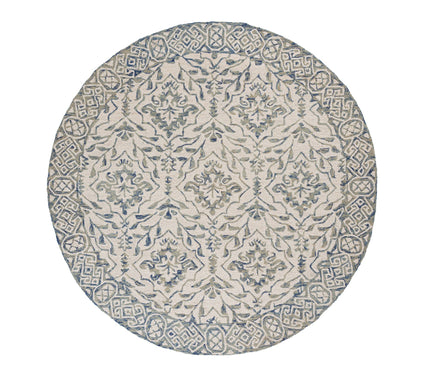 Dip Dye Fleur 9' x 9' Round Wool Rug by Valerie